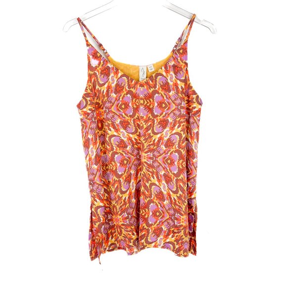 NWT Joie Printed Satin V-Neck Spaghetti Strap Top Tank Size Small S NEW - Picture 1 of 10